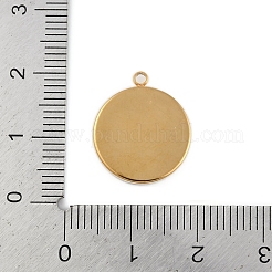 Ion Plating(IP) 304 Stainless Steel Rack Plating Pendant Cabochon Settings&nbsp;STAS-U019-34G