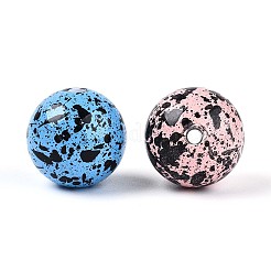 Spray Painted Opaque Acrylic Beads&nbsp;ACRP-T011-02M