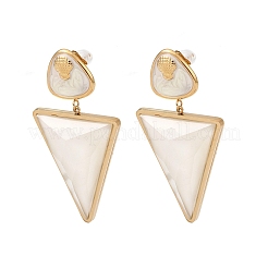 304 Stainless Steel & Acrylic Dangle Stud Earrings for Women&nbsp;EJEW-A164-06A-G