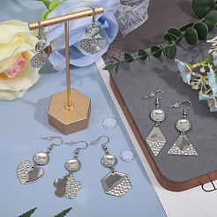 16 Pairs 8 Styles Blank Glass Dome Dangle Earrings&nbsp;EJEW-AB00007