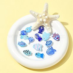 14Pcs 14 Styles Painted Glass Beads&nbsp;LAMP-FS0001-65