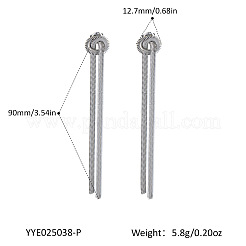 Stainless Steel knot Tassel Stud Earrings&nbsp;KT2898-2