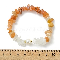 Natural Gemstone & Cultured Freshwater Pearl Beaded Stretch Bracelets for Women&nbsp;BJEW-JB13761