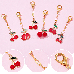 30Pcs 6 Styles Alloy Resin Pendant Decorations&nbsp;HJEW-BM0001-18