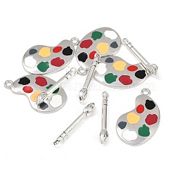 10Pcs 2 Styles Alloy Enamel Pendants&nbsp;ENAM-FP0003-08