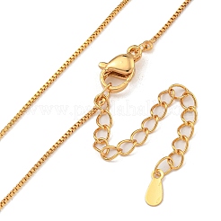 Brass Box Chain Necklaces for Women&nbsp;NJEW-U011-02G