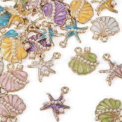 24Pcs 12 Styles Zinc Alloy Enamel Pendants&nbsp;ENAM-TA0004-23