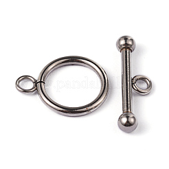 Non-Tarnish 304 Stainless Steel Ring Toggle Clasps&nbsp;X-STAS-L176-13P