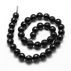 Natural Dyed & Heated Black Onyx Beads Strands&nbsp;G-D840-22-10mm