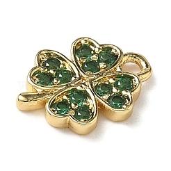 Brass Micro Pave Cubic Zirconia Charms&nbsp;X-KK-I276-44G
