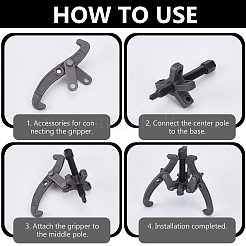3 Bags 3 Styles Iron-carbon Alloy 3-jaw Bearing Puller for Automobile Machinery Maintenance&nbsp;AJEW-NB0009-31