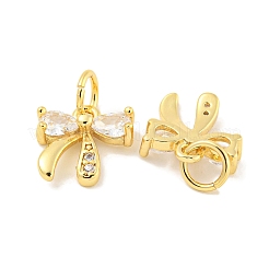 Rack Plating Brass Micro Pave Clear Cubic Zirconia Pendants&nbsp;KK-B093-01B-G