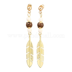 Synthetic Turquoise & Coconut Shell Beaded Necklaces & Dangle Earrings Sets&nbsp;SJEW-JS01356