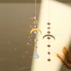 1Pc Glass Pendant Decorations&nbsp;HJEW-LP0002-53A