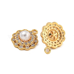 Brass Micro Pave Cubic Zirconia Pendants&nbsp;X1-KK-U036-06G