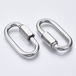 Tarnish Resistant 304 Stainless Steel Screw Carabiner Lock Charms&nbsp;STAS-N087-25B-01
