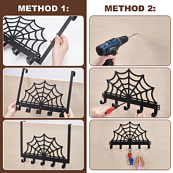 Iron & Plastic Wall Mounted Hook Hangers&nbsp;AJEW-WH0481-157B