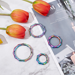 4Pcs 4 Styles Zinc Alloy Spring Gate Rings&nbsp;FIND-GF0004-17