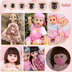 24 Pairs 6 Styles 3D ABS Doll Craft Cartoon Movable Eye&nbsp;FIND-PH0028-13A