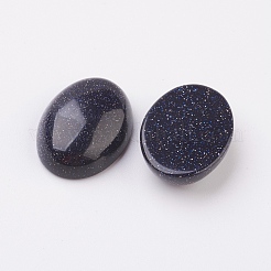 Synthetic Blue Goldstone Flat Back Cabochons&nbsp;G-G741-18x25mm-09