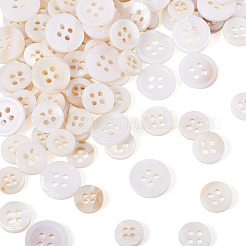 105Pcs 3 Styles Natural 4-Hole Freshwater Shell Buttons&nbsp;BUTT-TA0001-26