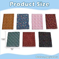 Cotton & Linen Flower Pattern Printed Fabric&nbsp;AJEW-FZC0003-01E
