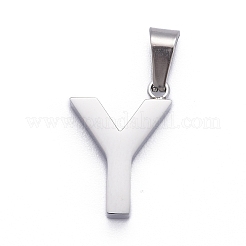 Non-Tarnish 304 Stainless Steel Letter Pendants&nbsp;STAS-H127-Y-P
