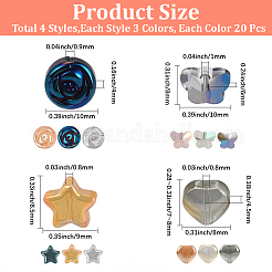 240Pcs 12 Styles Electroplate Glass Beads&nbsp;EGLA-PA0001-12