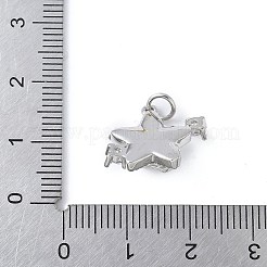 Brass Micro Pave Cubic Zirconia and Glass Pendants&nbsp;KK-F892-47P
