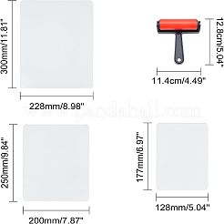 4Pcs 4 style Flat Rectangle Acrylic Board&nbsp;DIY-FH0002-97