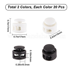 40Pcs 2 Colors Plastic Spring Cord Locks&nbsp;FIND-GF0004-08