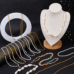 2 Bags 2 Colors Glass Chain Belt Sets&nbsp;AJEW-FH0007-84