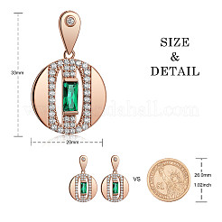 Brass Micro Pave Grade AAA Cubic Zirconia Dangle Stud Earrings&nbsp;JE898B