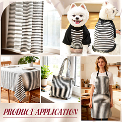1 Yard Cotton Stripe Fabric&nbsp;DIY-GA0009-82A