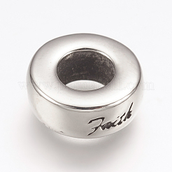 316 Surgical Stainless Steel European Beads&nbsp;STAS-G164-65AS