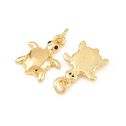 Brass Micro Pave Cubic Zirconia Charms&nbsp;KK-F927-13C-G