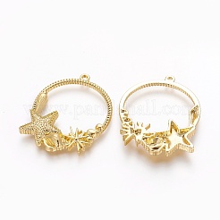 Alloy Open Back Bezel Pendants&nbsp;PALLOY-P180-04G