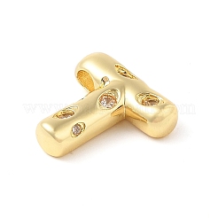 Brass Micro Pave Clear Cubic Zirconia Pendant&nbsp;KK-Z046-01G-T