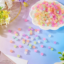 500Pcs Luminous Transparent Acrylic Beads&nbsp;LACR-TA0001-09