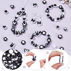 260Pcs 21 Styles Two-tone Acrylic Beads&nbsp;OACR-AR0001-36
