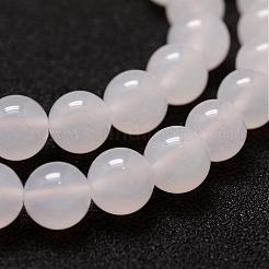 Natural White Agate Bead Strands&nbsp;G-G880-03-8mm