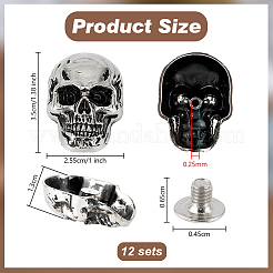 12Pcs Alloy Decorative Rivets&nbsp;AJEW-OC0013-99AS