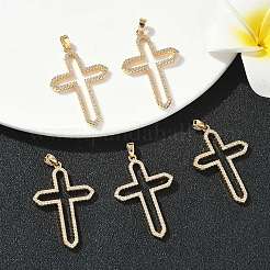 SHEGRACE Brass Micro Pave Cubic Zirconia Pendants&nbsp;XGRQ3D588-484G