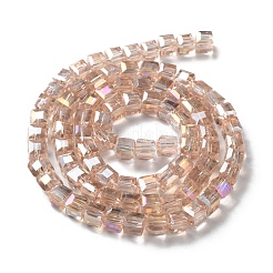 Electroplate Glass Beads Strands&nbsp;LS-EGLA-D018-6x6mm-75