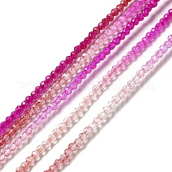 Transparent Gradient Color Glass Beads Strands&nbsp;GLAA-H021-01A-10