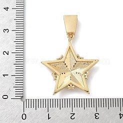 Brass Micro Pave Cubic Zirconia Pendants&nbsp;KK-F909-01G-03