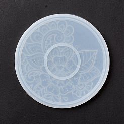 DIY Flat Round Cup Mat Silicone Molds&nbsp;DIY-E036-06