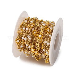 Brass Enamel Link Chains&nbsp;KK-D422-05G