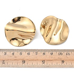 304 Stainless Steel Flat Round Stud Earrings&nbsp;EJEW-K268-56G