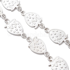304 Stainless Steel Strawberry Link Chain Bracelet Making&nbsp;AJEW-JB01485